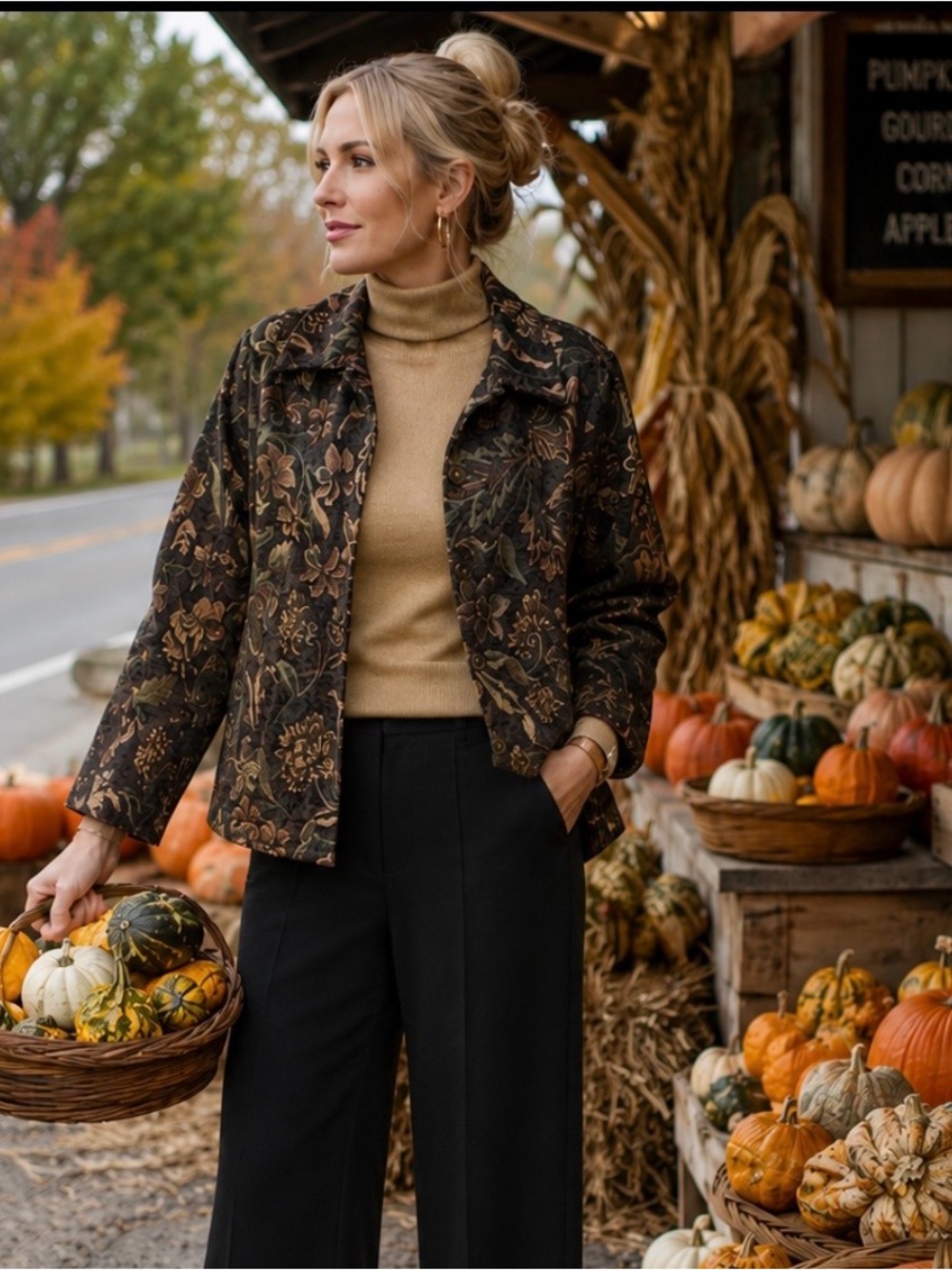 Y2K Style Floral Tapestry Brocade Jacket Dark Academia Whimsigoth Boho SZ 12.